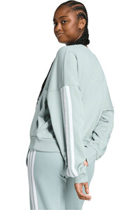 adidas sudadera mujer ESSENTIALS FRENCH TERRY 3 BANDAS vista detalle