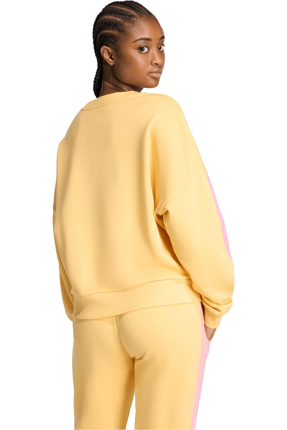 adidas sudadera mujer ESSENTIALS FRENCH TERRY 3 BANDAS vista trasera