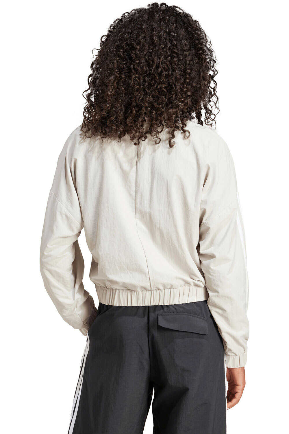 adidas sudadera mujer ESSENTIALS LIFESTYLE WOVEN 3 BANDAS vista trasera