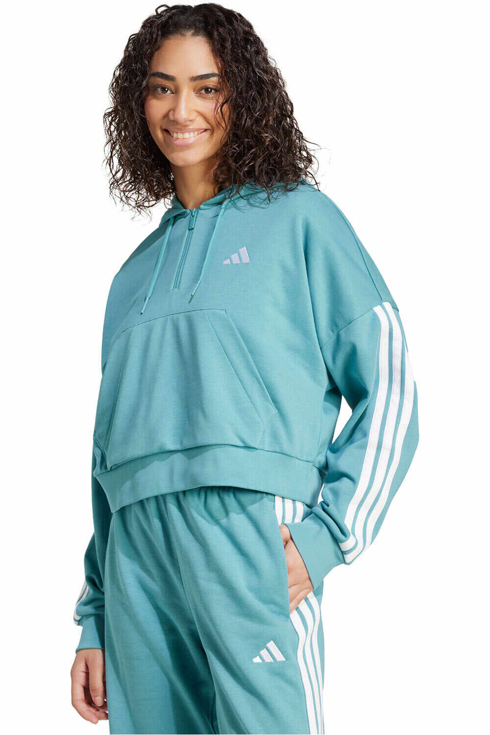 adidas sudadera mujer ESSENTIALS QUARTER-ZIP vista frontal