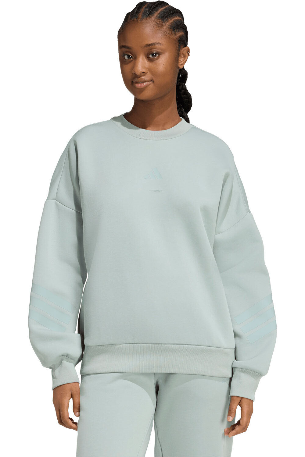 adidas sudadera mujer FUTURE ICONS 3 BANDAS vista frontal