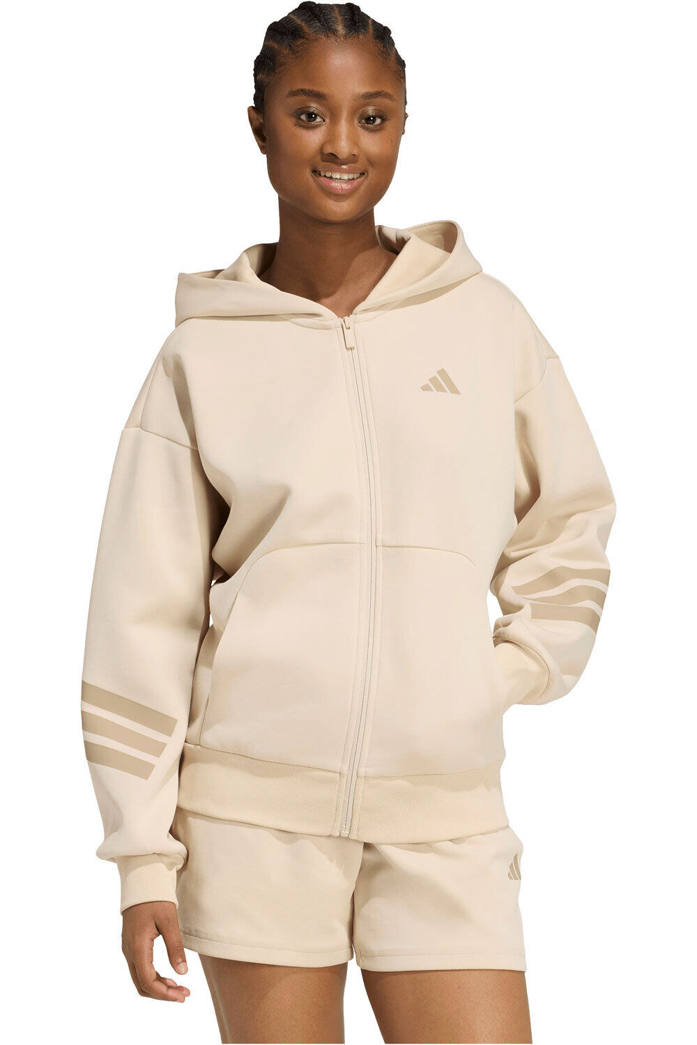 adidas sudadera mujer FUTURE ICONS 3 BANDAS vista frontal