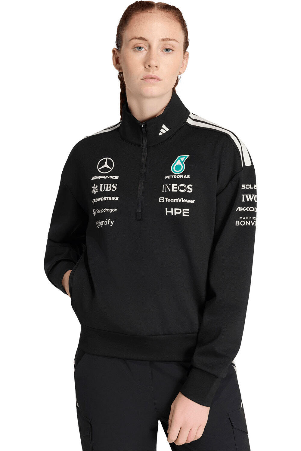 adidas sudadera mujer MERCEDES-AMG PETRONAS F1 ENGINEERS vista frontal