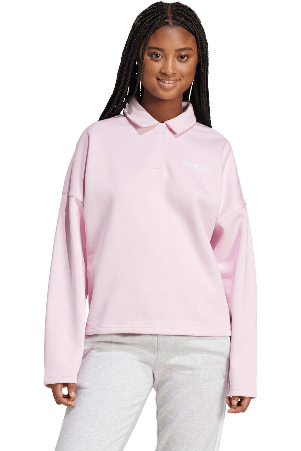 adidas sudadera mujer POLO ESSENTIALS LINEAR vista frontal
