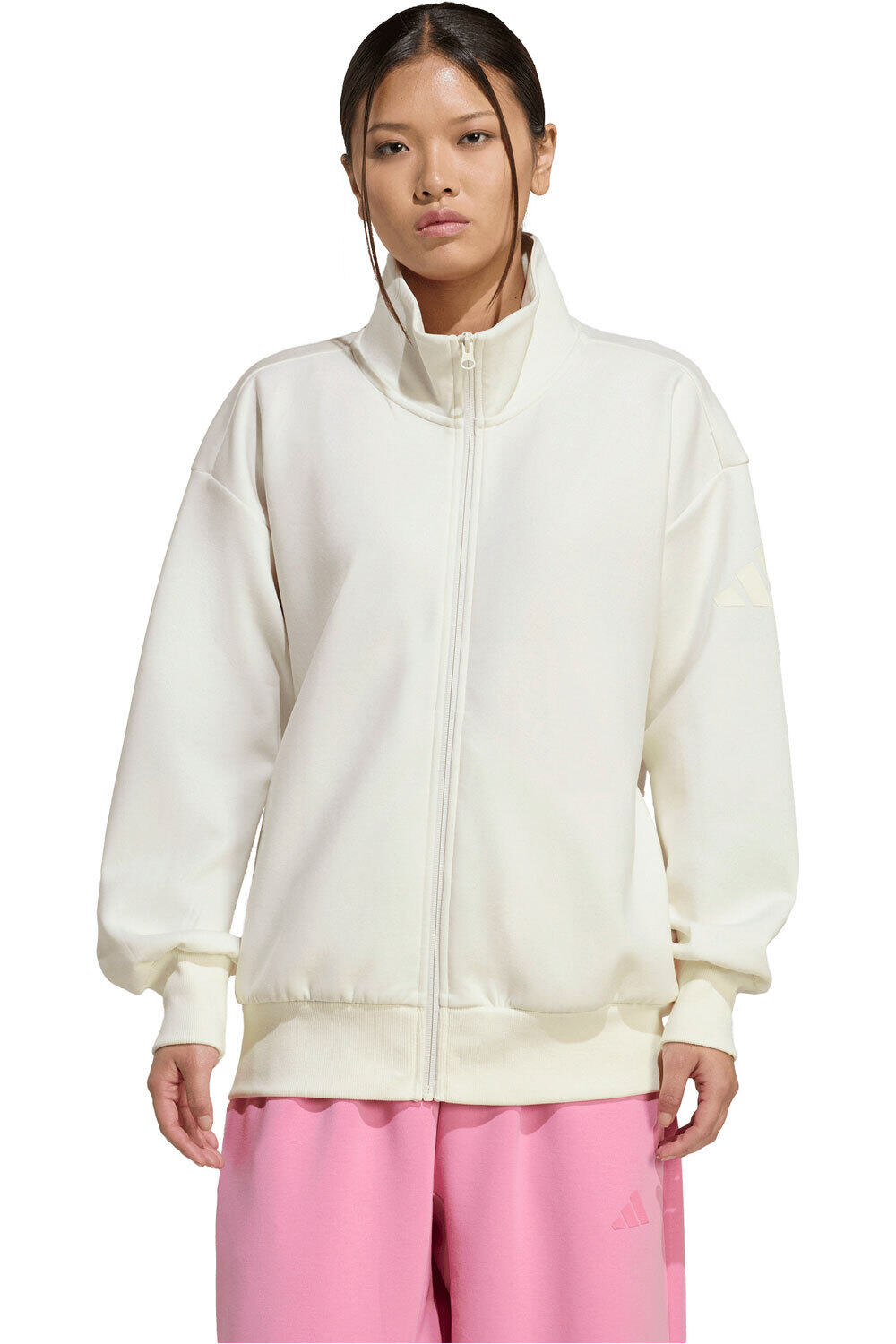 adidas sudadera mujer SOFT LUX LOOSE FULL-ZIP vista frontal