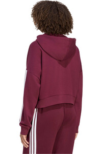 adidas sudadera mujer Sudadera capucha Essentials FT Quarter-Zip 3S vista trasera