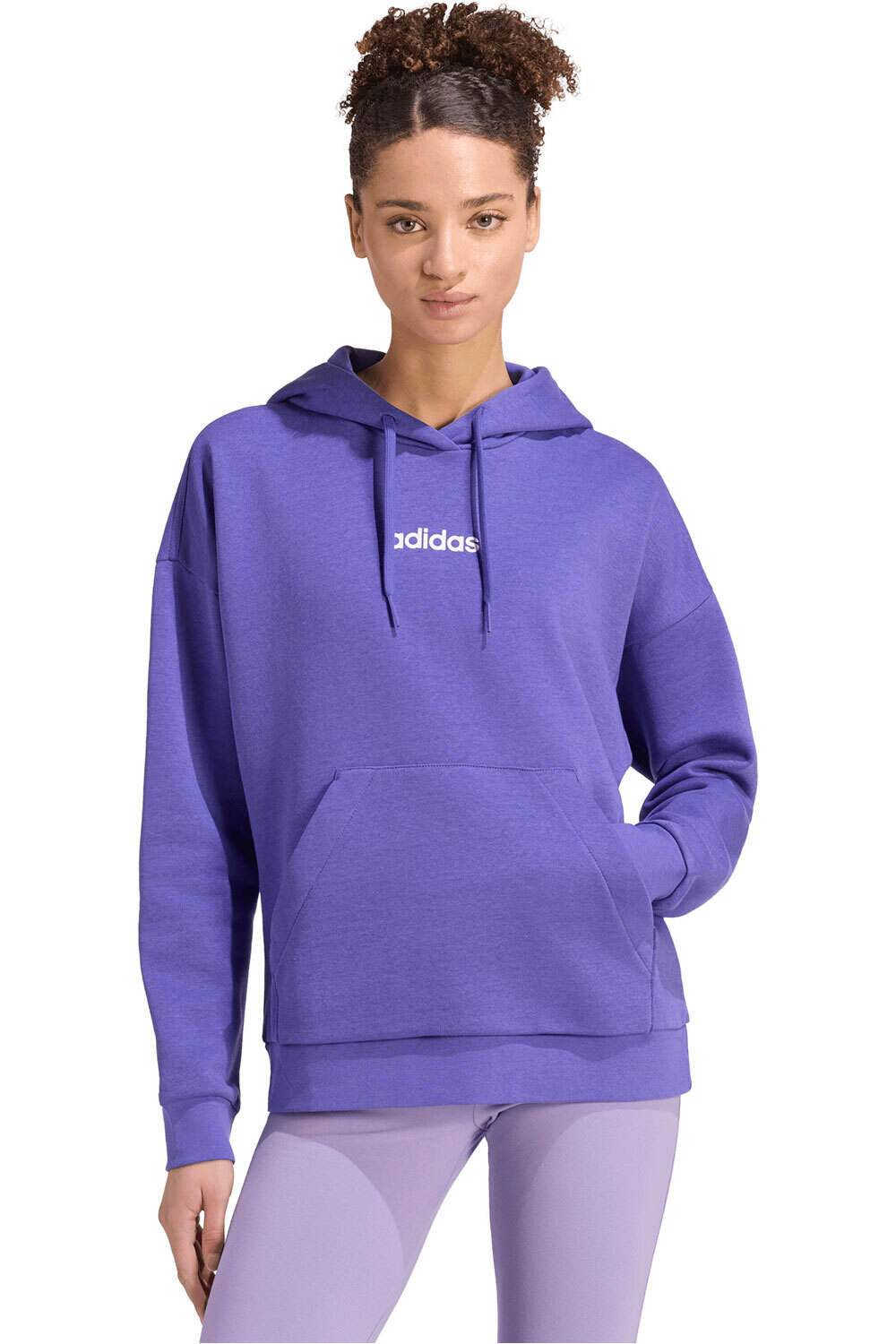 adidas sudadera mujer Sudadera capucha Essentials Linear vista frontal