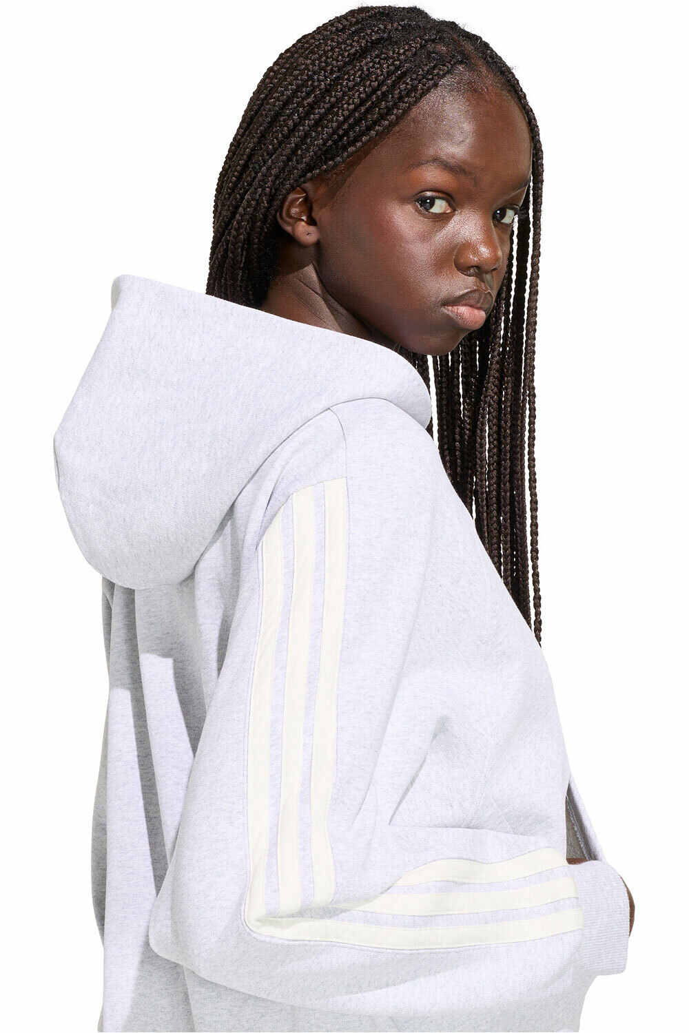 adidas sudadera mujer SUDADERA CAPUCHA Y CREMALLERA KIT 3S vista detalle