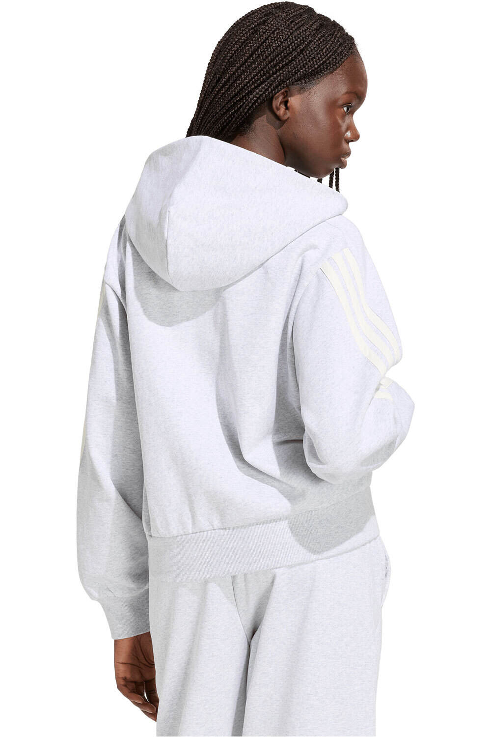 adidas sudadera mujer SUDADERA CAPUCHA Y CREMALLERA KIT 3S vista trasera