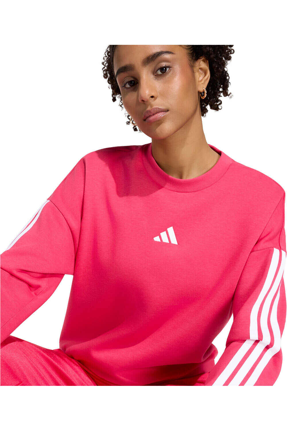 adidas sudadera mujer Sudadera felpa Essentials 3 Stripes vista detalle