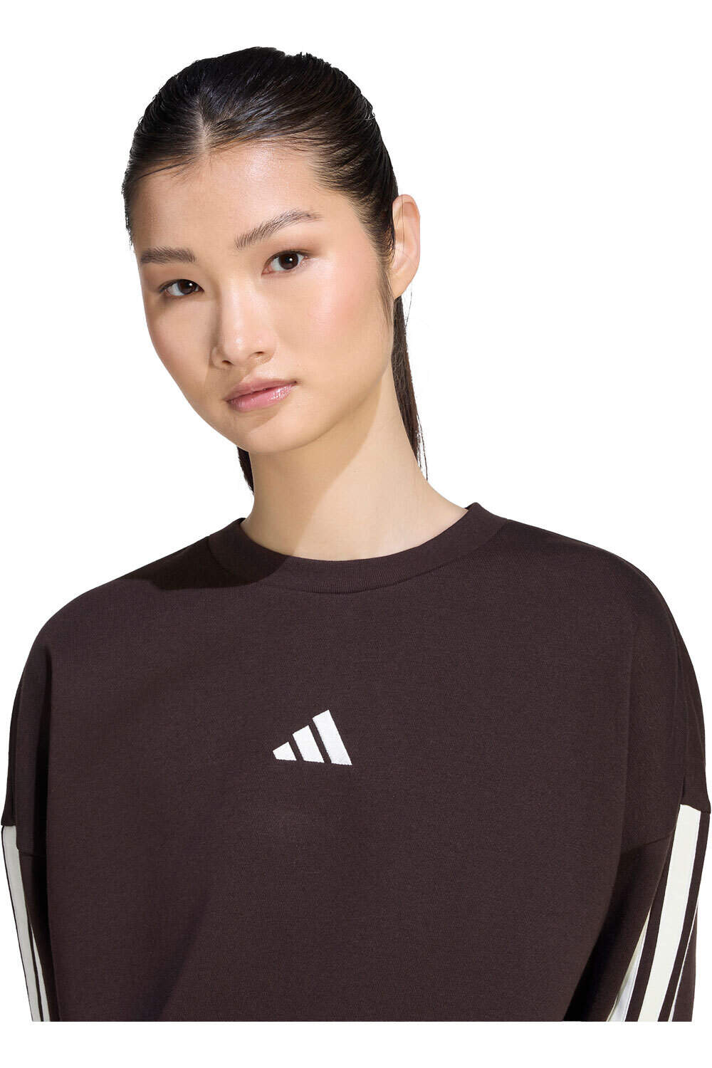adidas sudadera mujer Sudadera felpa Essentials 3 Stripes vista detalle