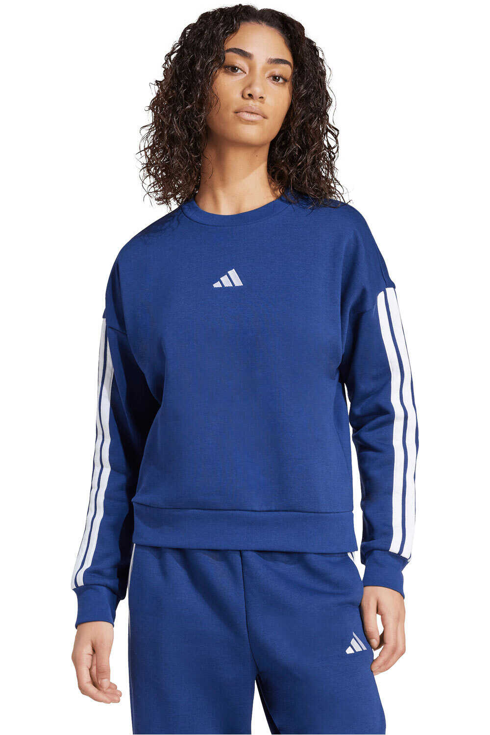 adidas sudadera mujer Sudadera felpa Essentials 3 Stripes vista frontal