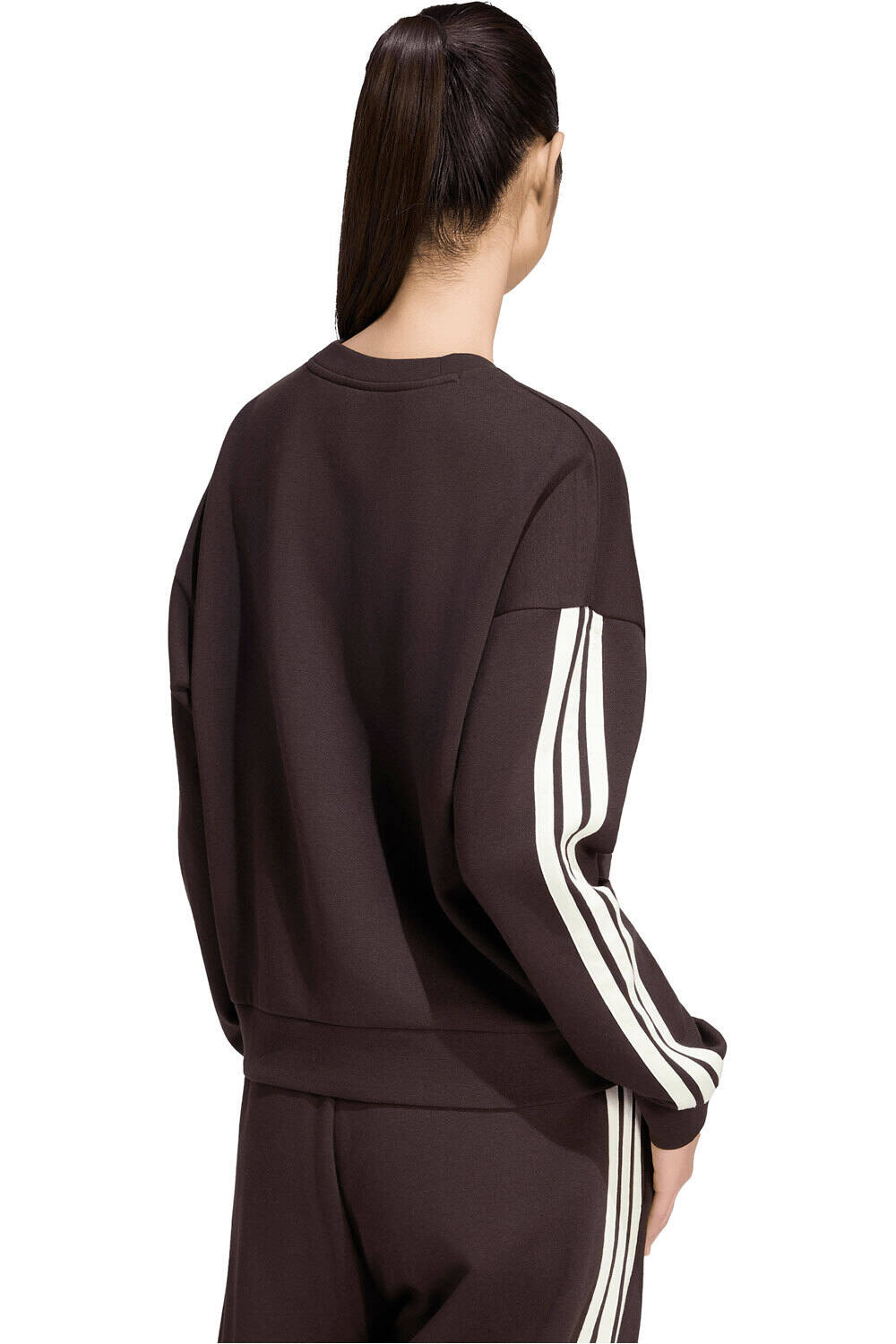 adidas sudadera mujer Sudadera felpa Essentials 3 Stripes vista trasera