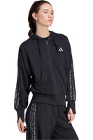 adidas sudadera mujer Sudadera Seasonal Ess cremallera 3S vista frontal