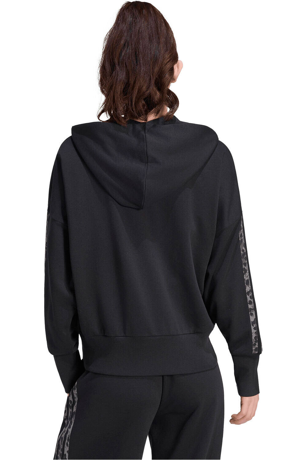 adidas sudadera mujer Sudadera Seasonal Ess cremallera 3S vista trasera