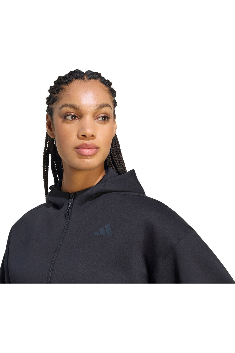 adidas sudadera mujer Sudadera Z.N.E. CROPPED FULL ZIP vista detalle
