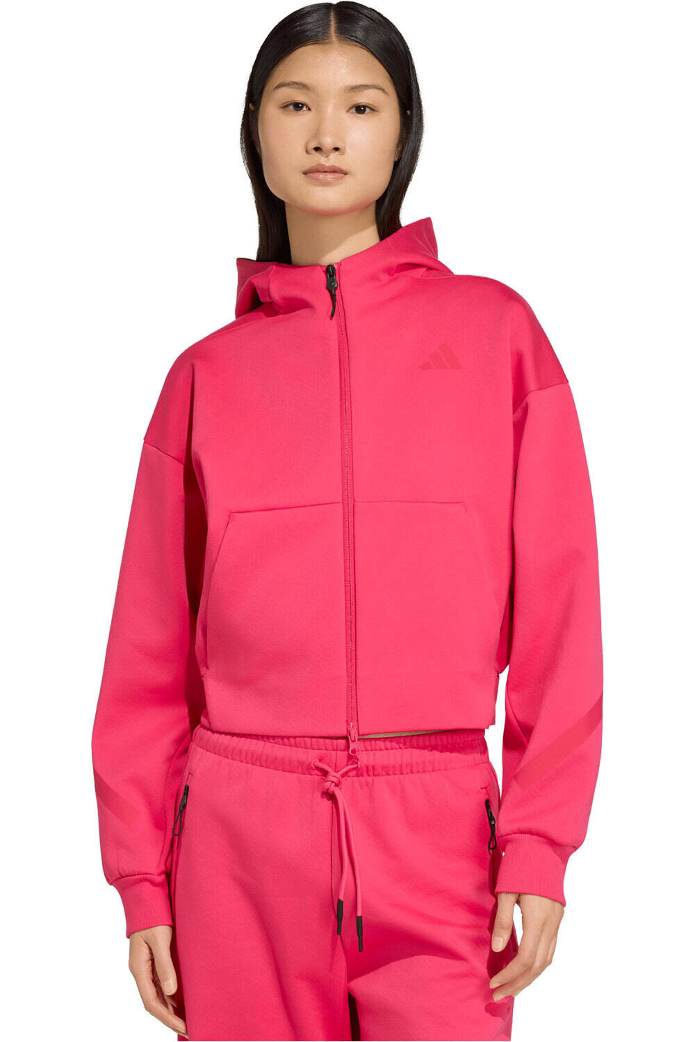 adidas sudadera mujer Sudadera Z.N.E. CROPPED FULL ZIP vista frontal