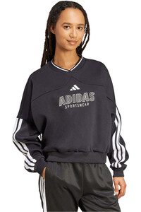 adidas sudadera mujer TIRO CUT FLEECE 3 BANDAS vista detalle