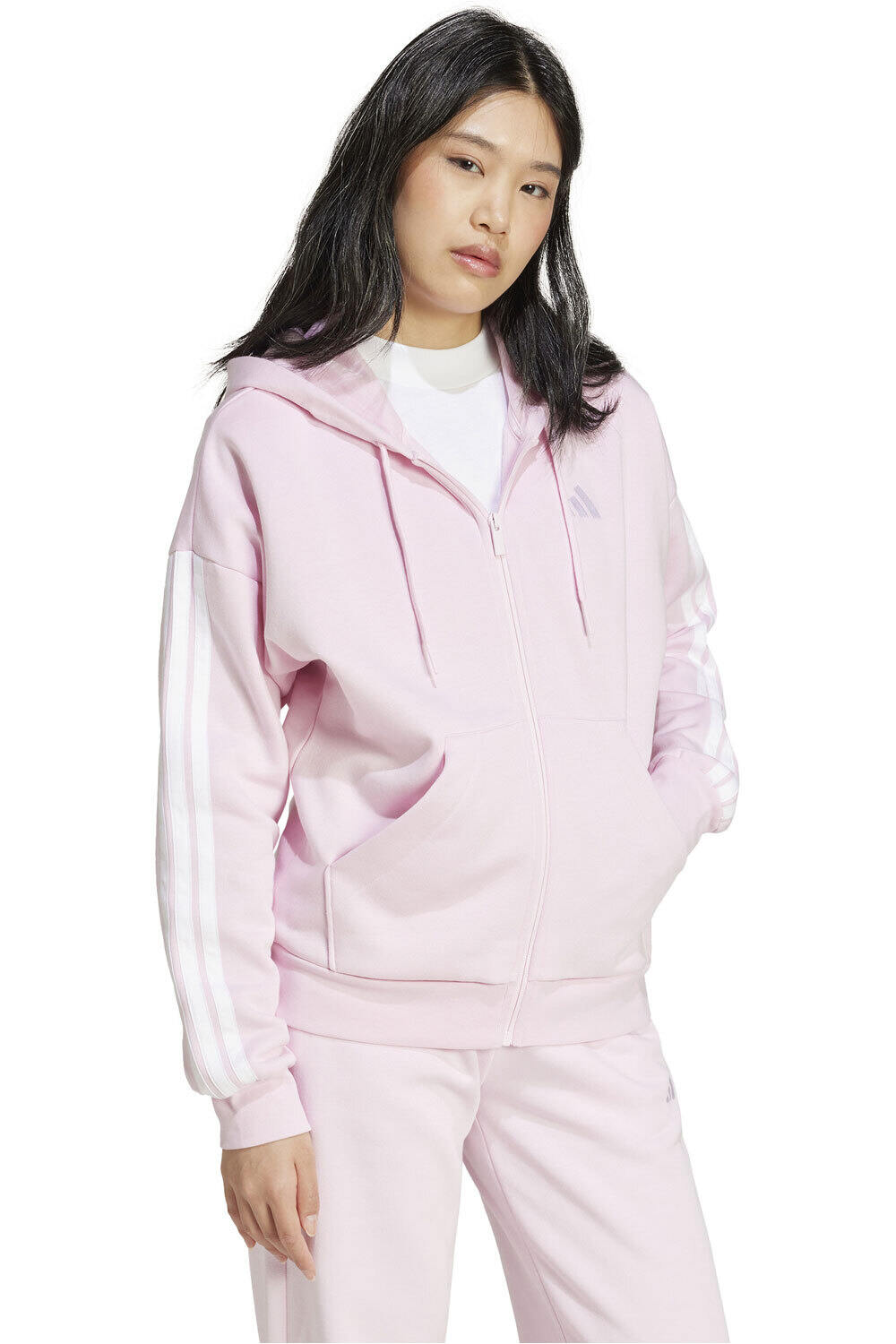 adidas sudadera mujer W 3S FL FZ HD vista detalle