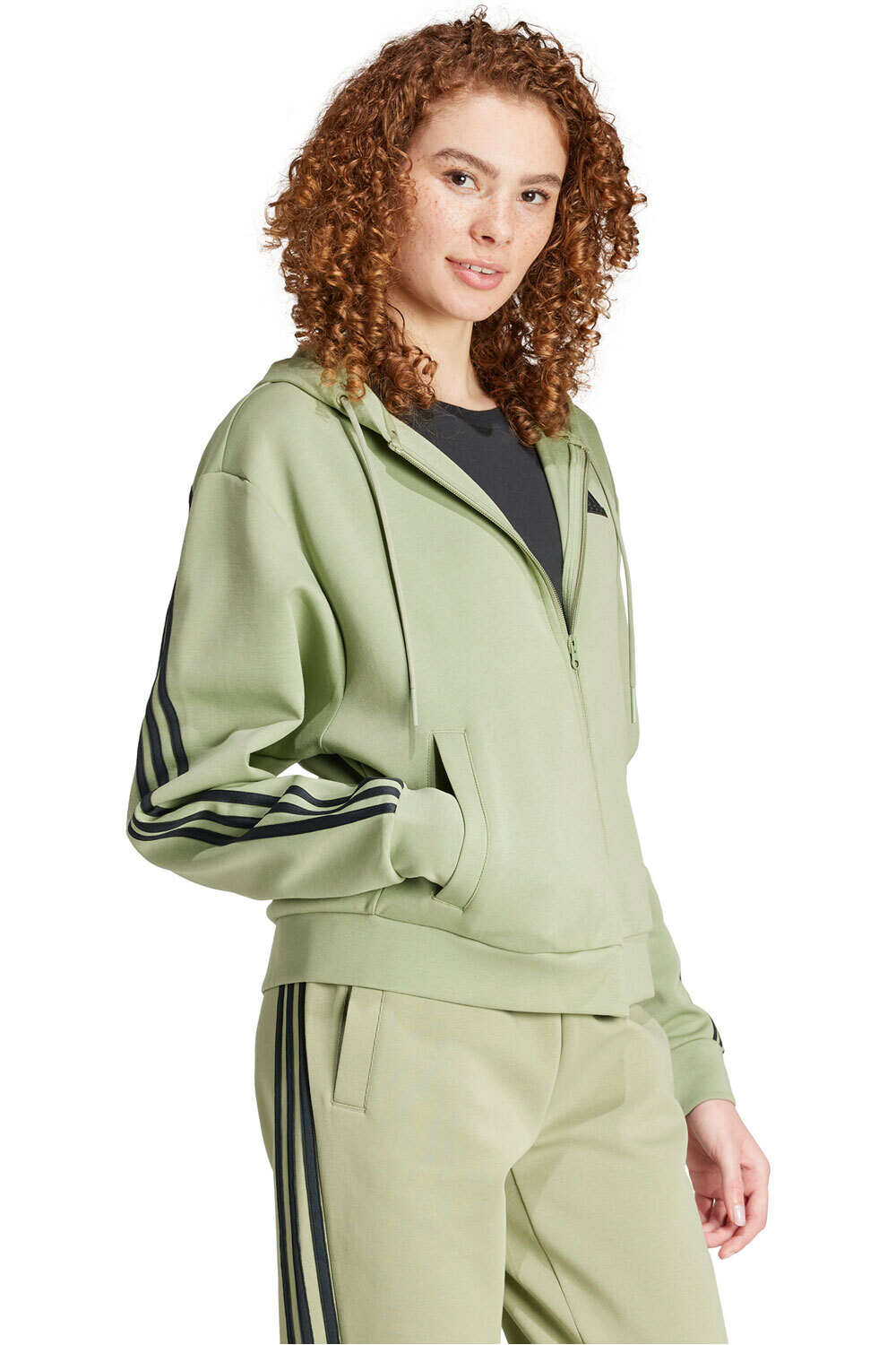 adidas sudadera mujer W FI 3S FZ HD vista detalle