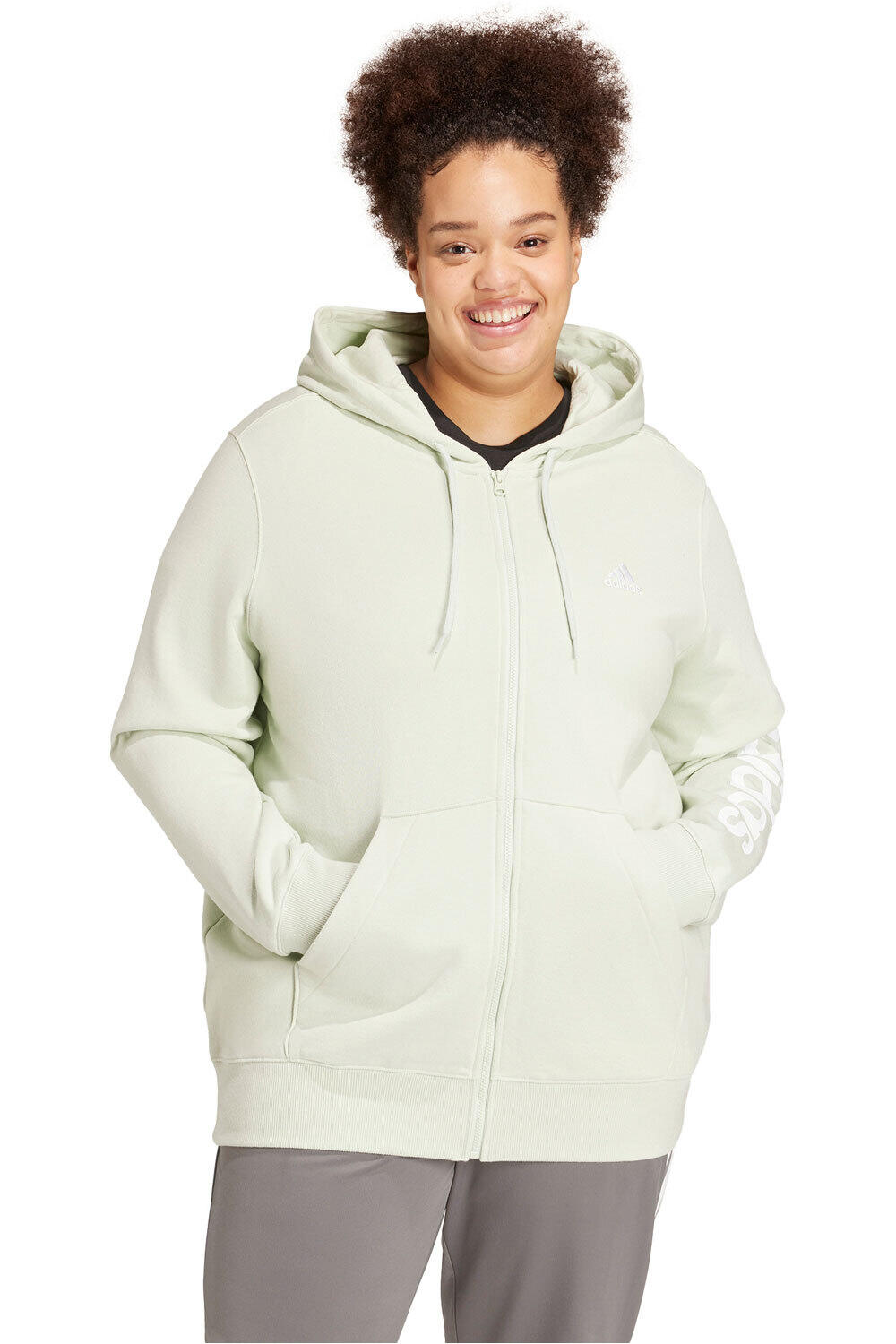 adidas sudadera mujer W INLIN FT FZHD vista frontal