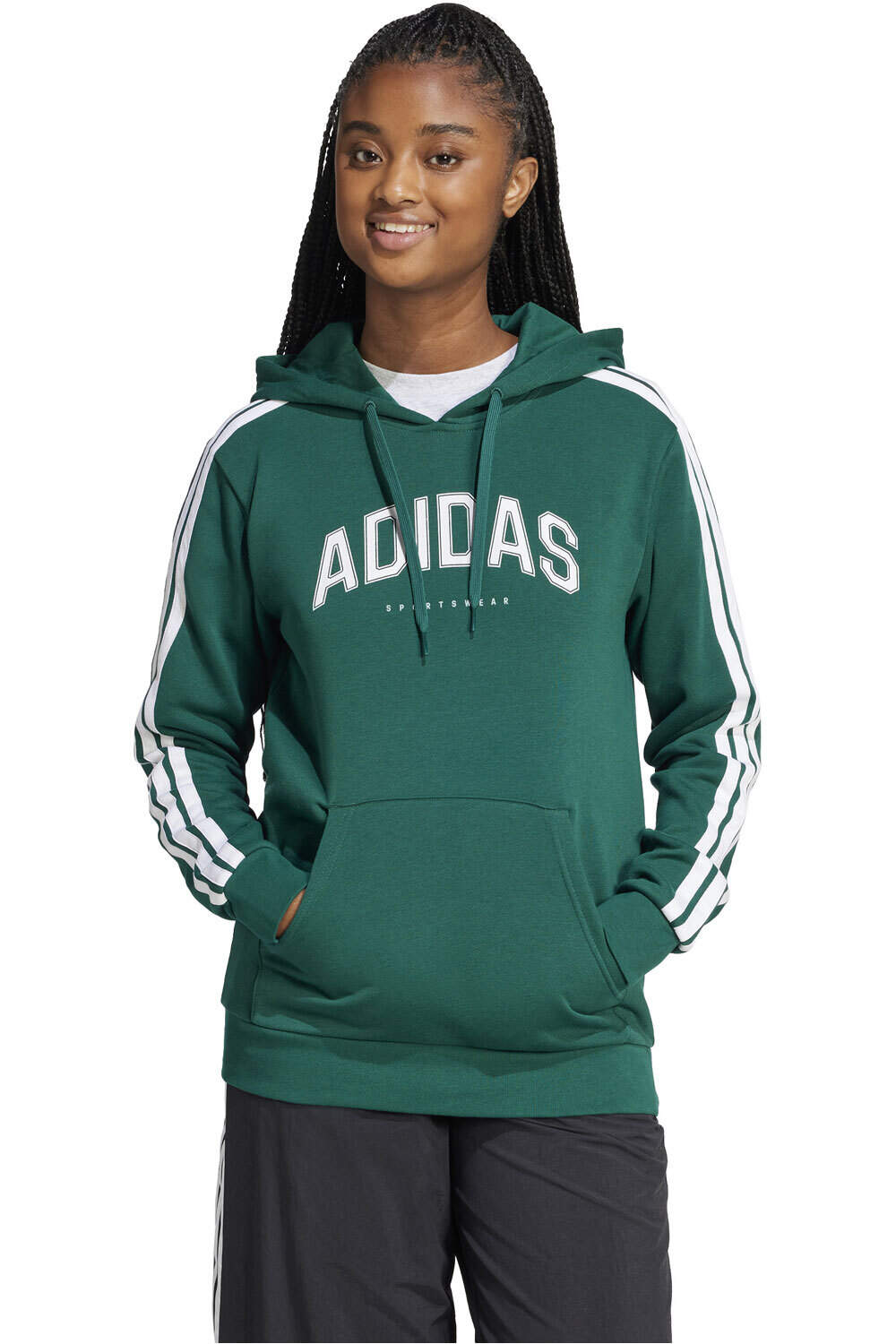 adidas sudadera mujer W L SOFTS HOOD vista frontal
