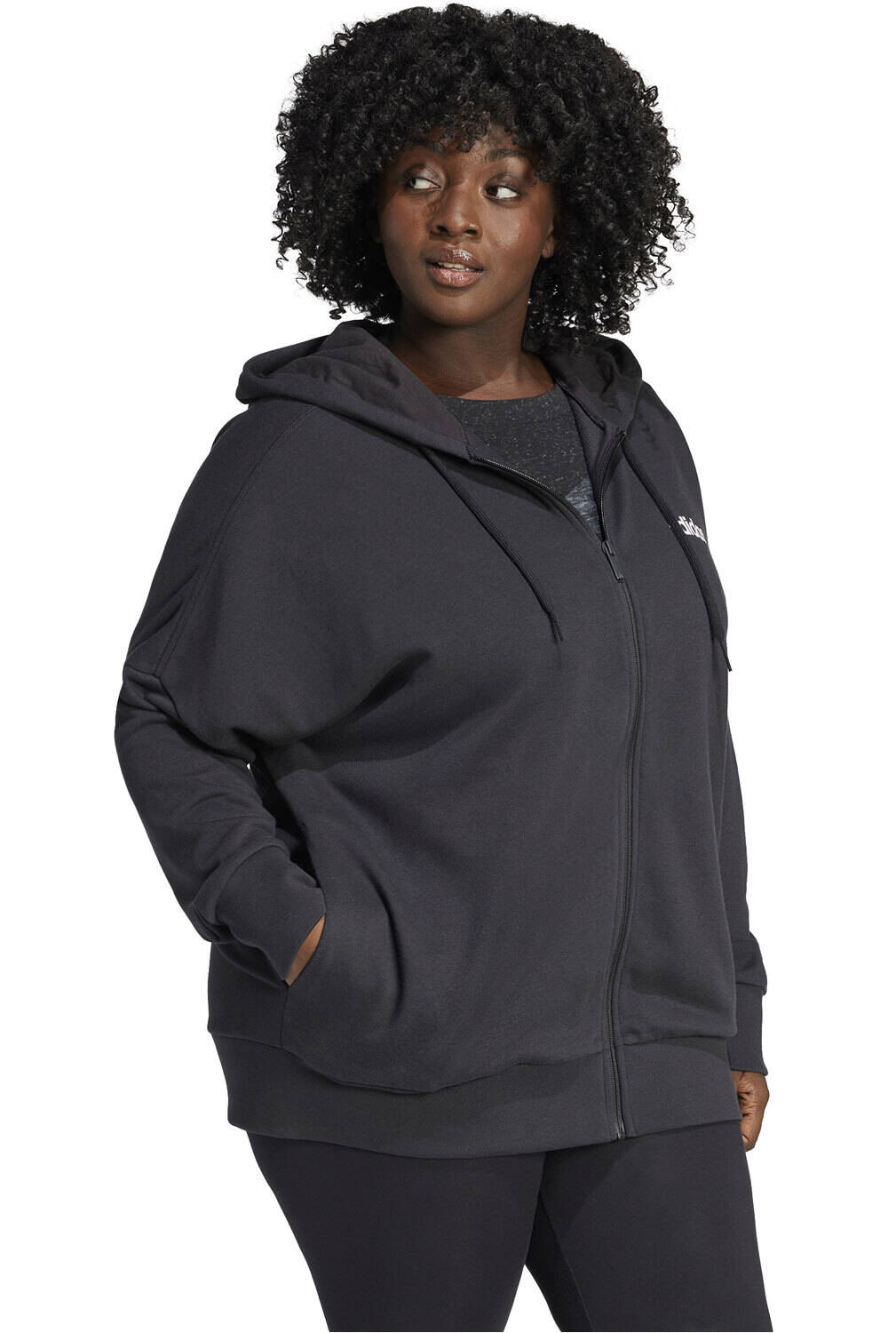 adidas sudadera mujer W LIN FT FZHDIN vista detalle