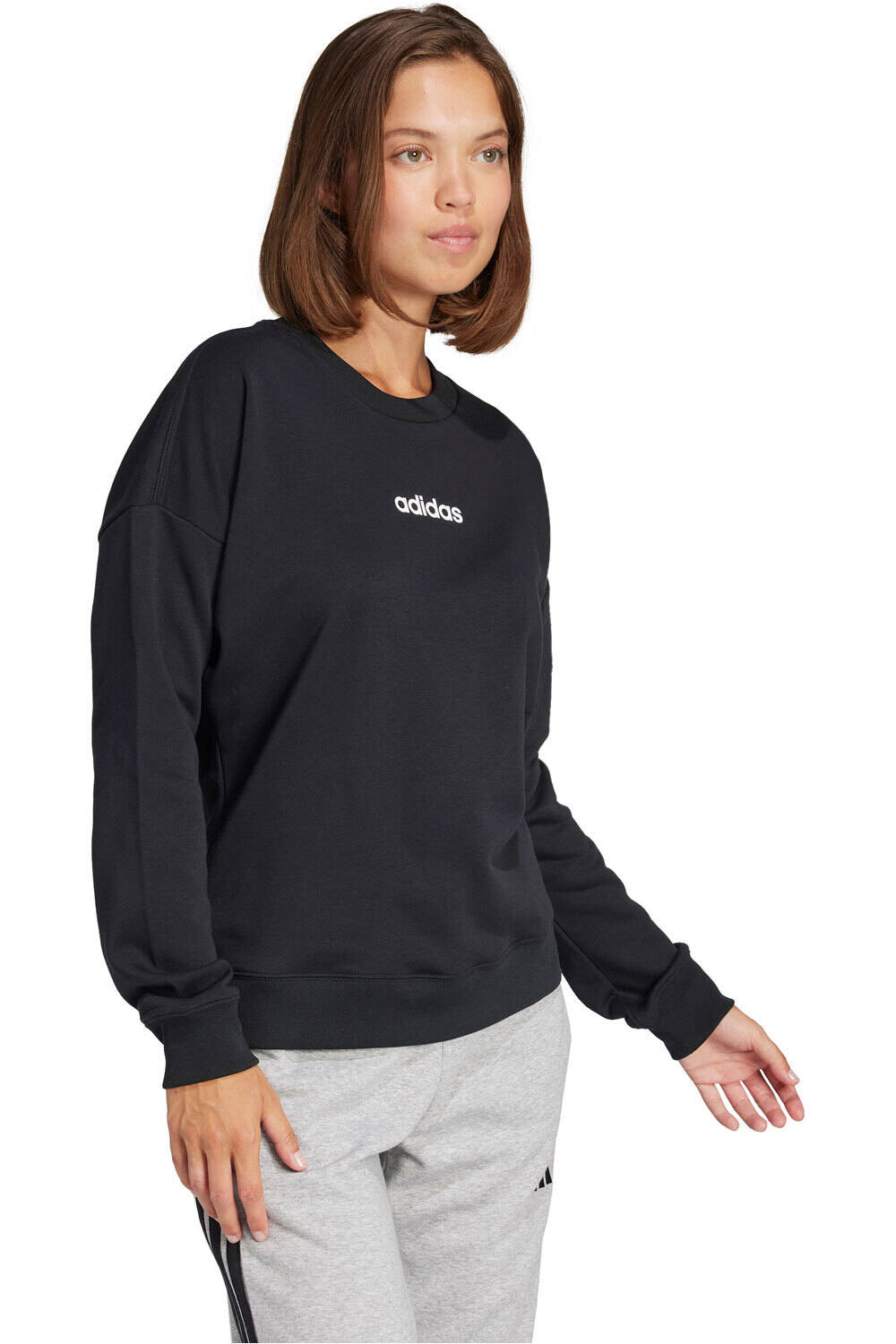 adidas sudadera mujer W LIN FT SWT vista detalle