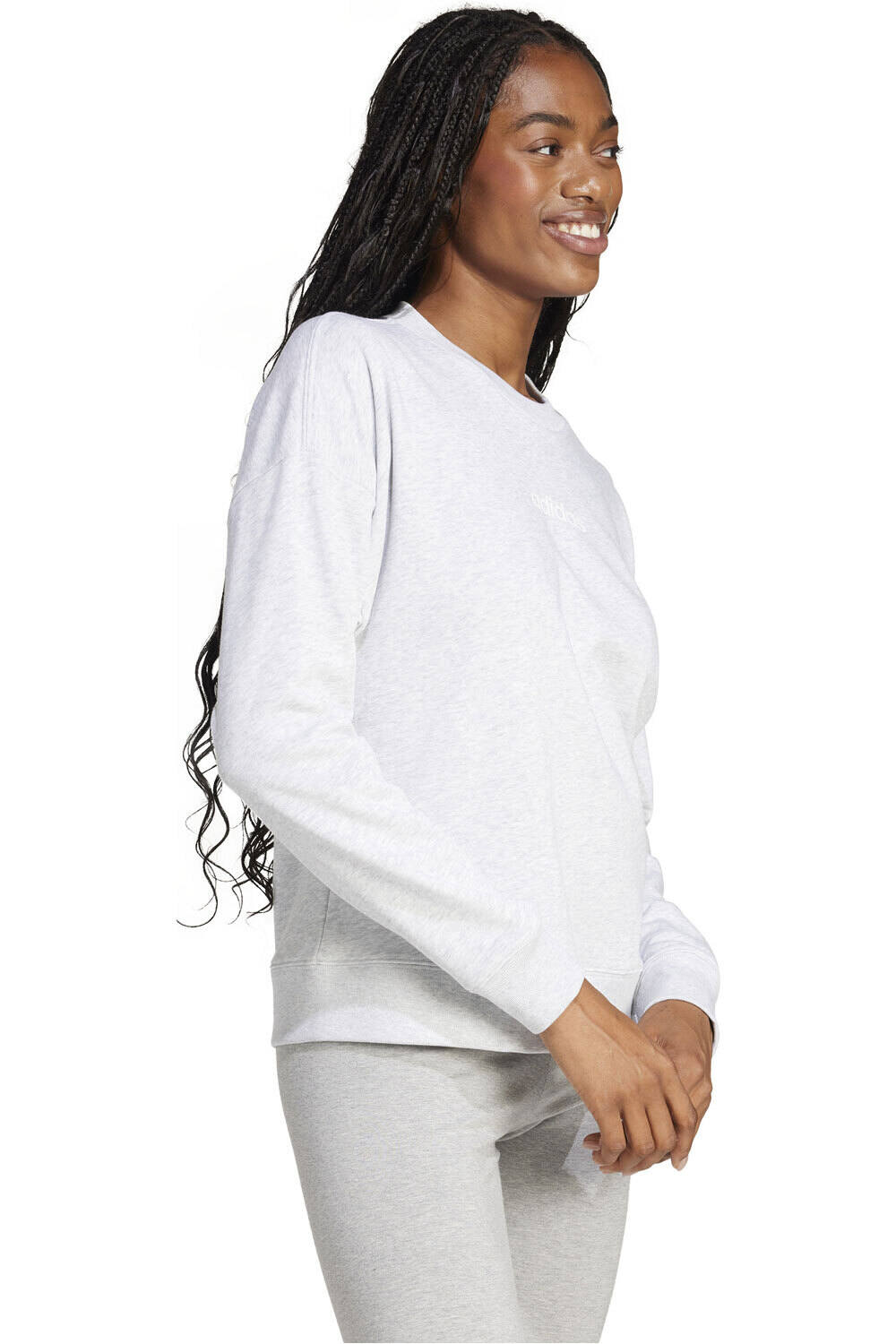 adidas sudadera mujer W LIN FT SWT vista detalle