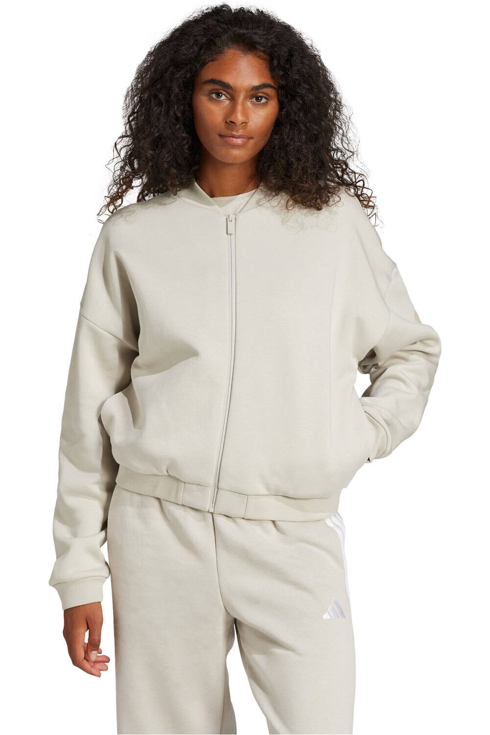 adidas sudadera mujer W SL+ FL BOMBER vista frontal