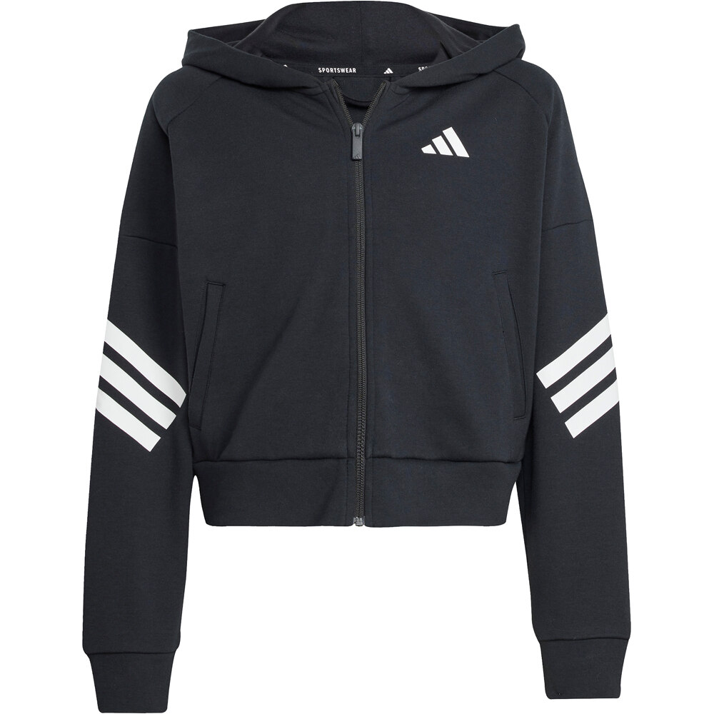 adidas sudadera niña FUTURE ICONS 3 STRIPES FULL ZIP 04