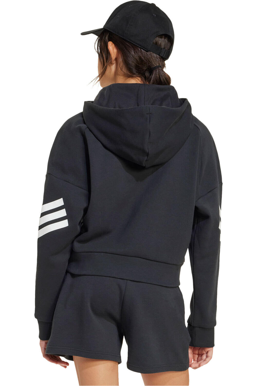 adidas sudadera niña FUTURE ICONS 3 STRIPES FULL ZIP vista trasera