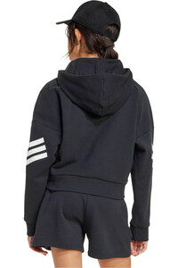 adidas sudadera niña FUTURE ICONS 3 STRIPES FULL ZIP vista trasera