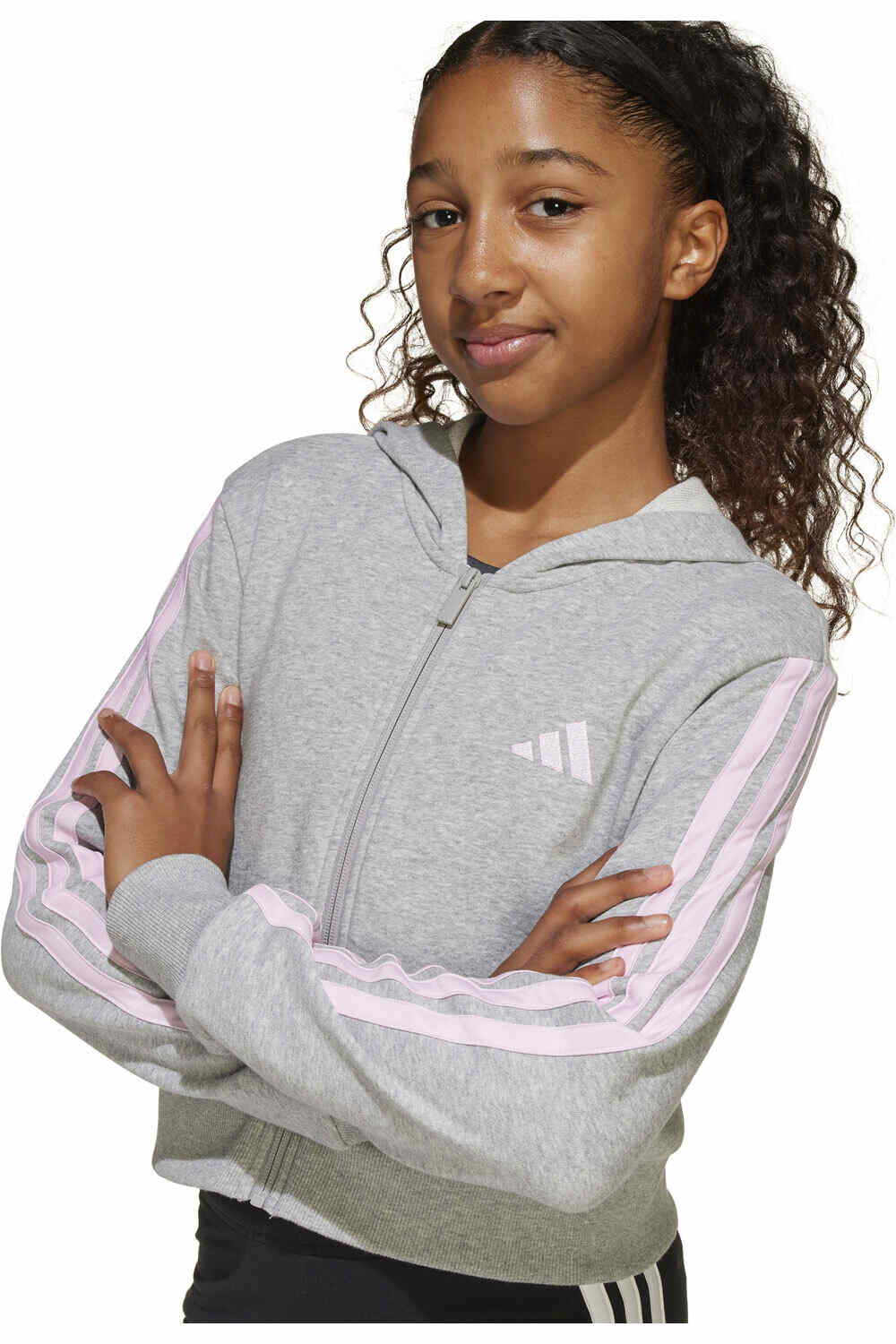 adidas sudadera niña JG 3S FT FZ CRO vista detalle