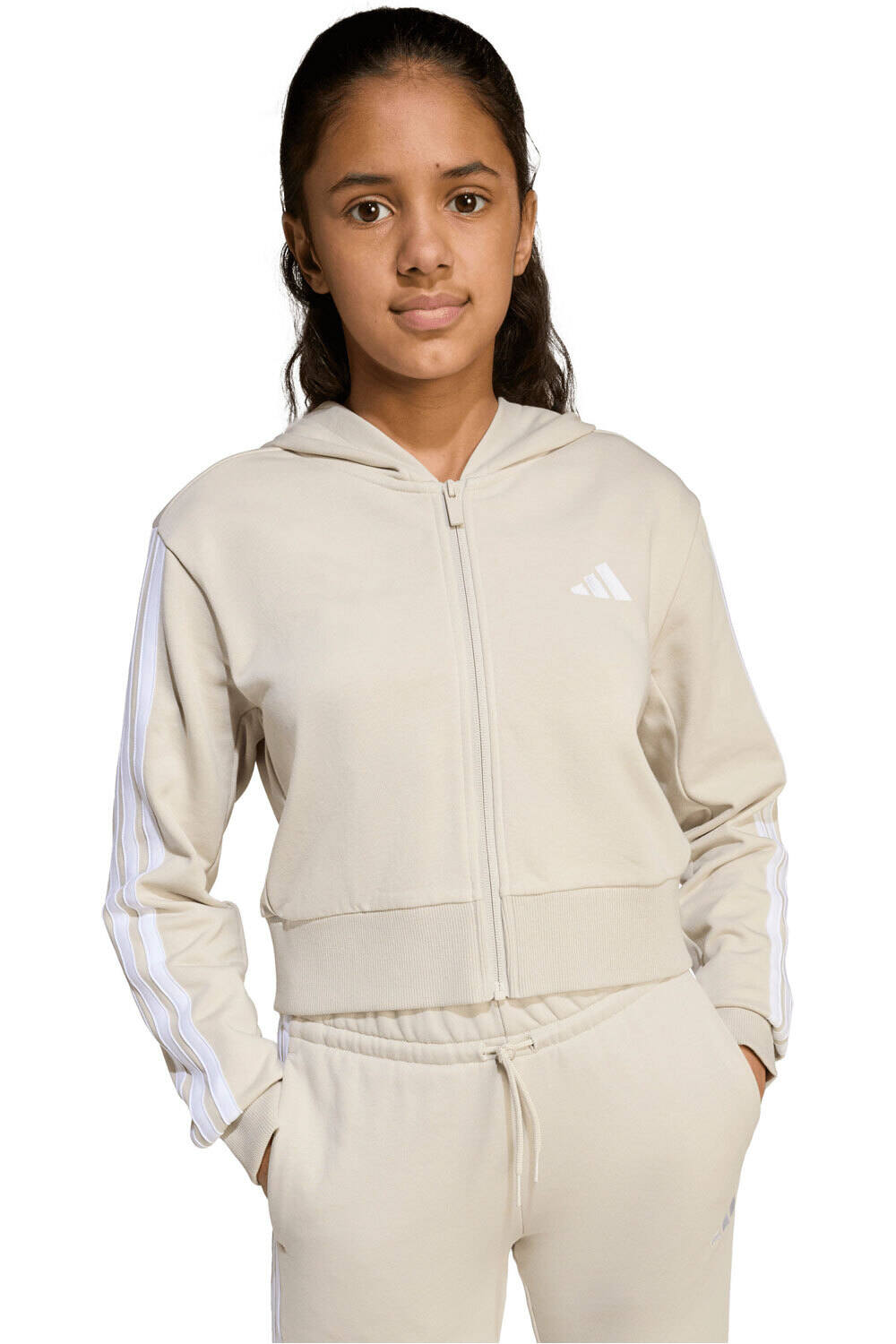 adidas sudadera niña X_JG 3S FT FZ CRO vista detalle