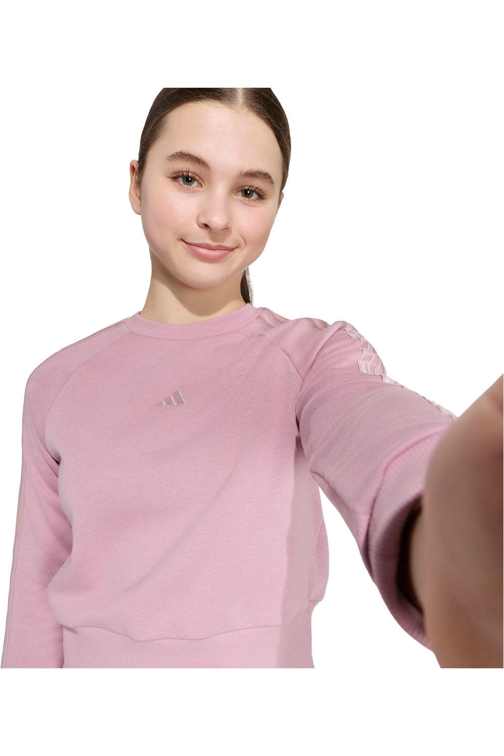 adidas sudadera niña X_JG SATIN SWT vista detalle