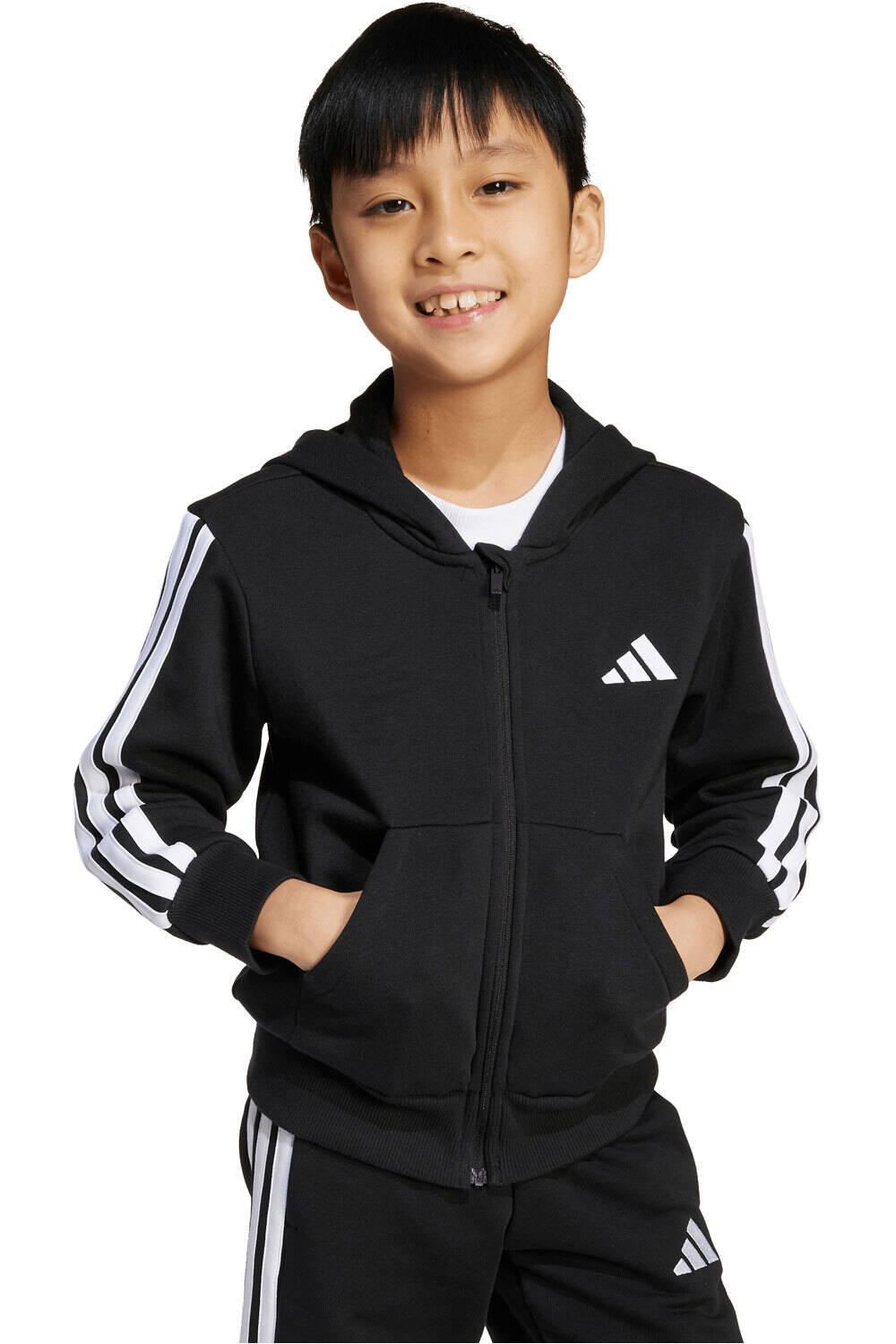 adidas sudadera niño Chaqueta con capucha Essentials vista frontal
