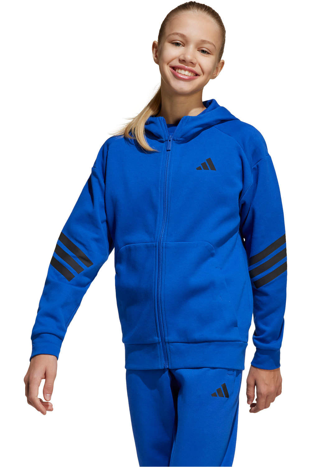 adidas sudadera niño Future Icons 3 bandas vista frontal