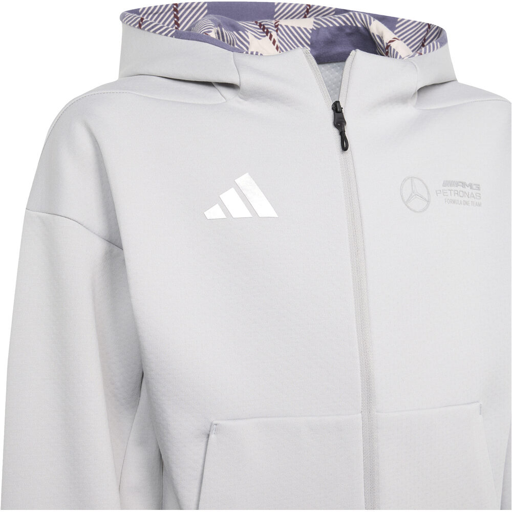 adidas sudadera niño MERCEDES F1 TEAM SILVER ARROWS vista detalle