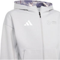 adidas sudadera niño MERCEDES F1 TEAM SILVER ARROWS vista detalle