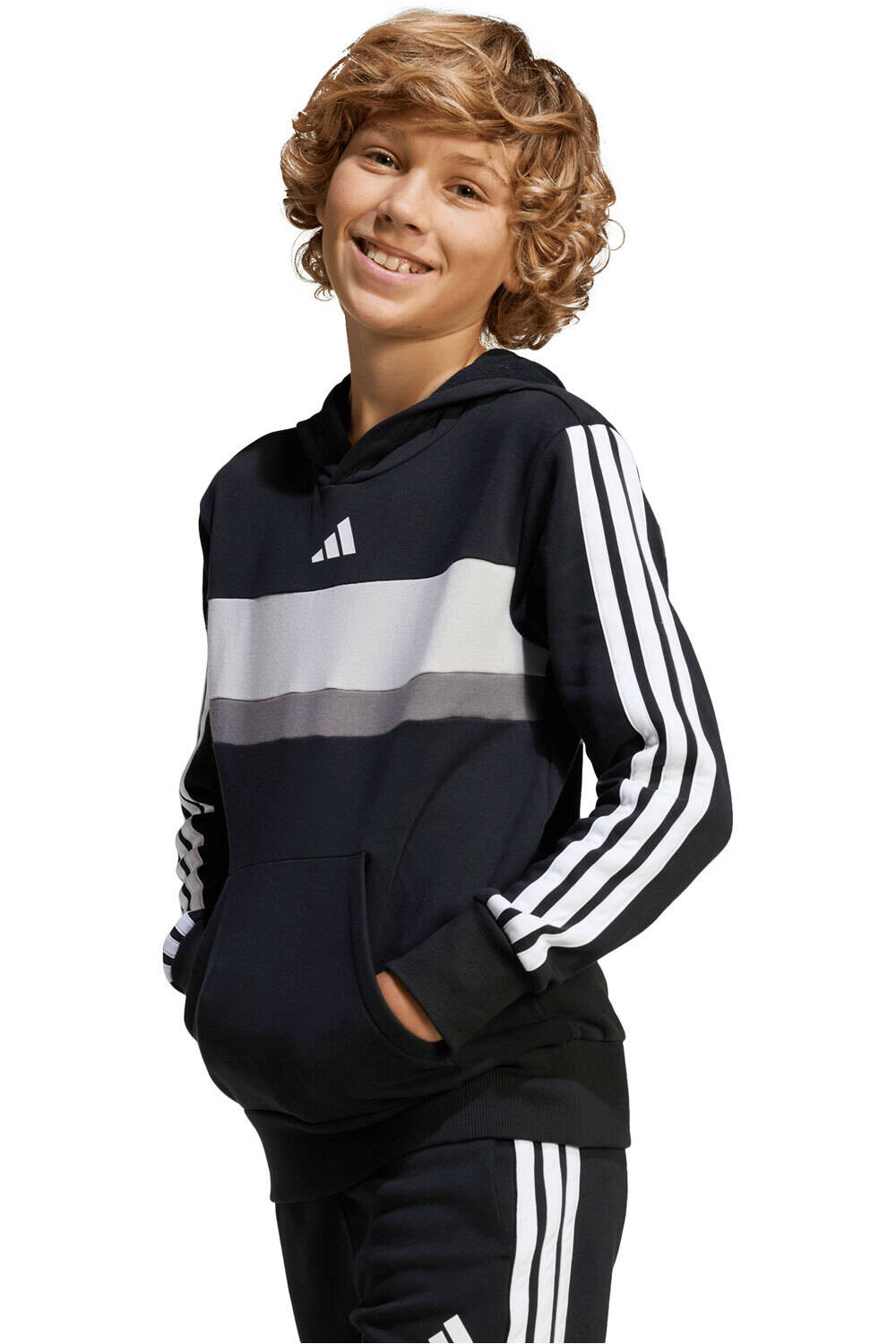adidas sudadera niño SEASONAL ESSENTIALS TIBERIO 3 STRIPES vista frontal