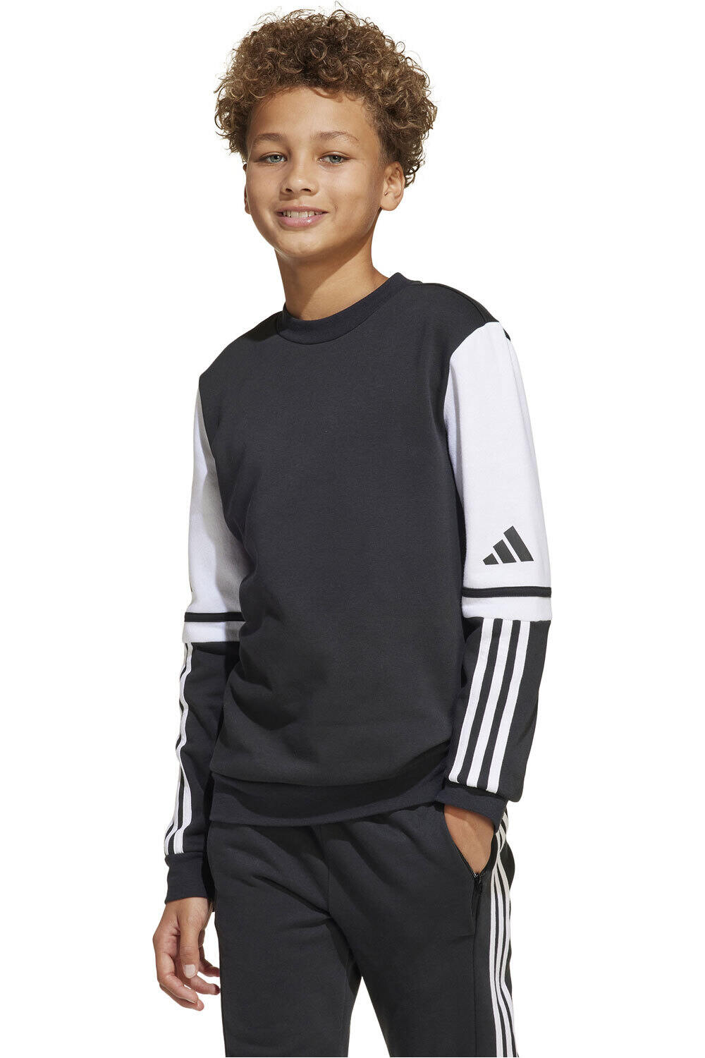 adidas sudadera niño SQ25 SW CREW Y vista frontal