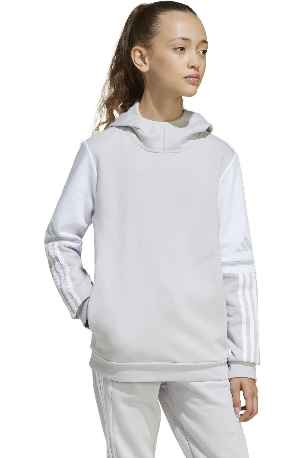 adidas sudadera niño SQ25 SW HOOD Y vista frontal