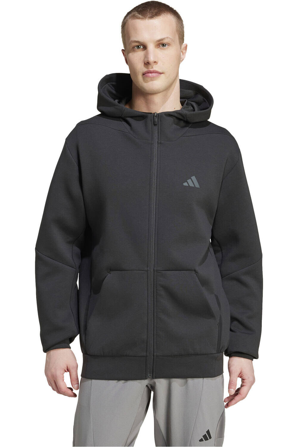 adidas sudaderas deportivas hombre D4T FULL-ZIP HO vista frontal