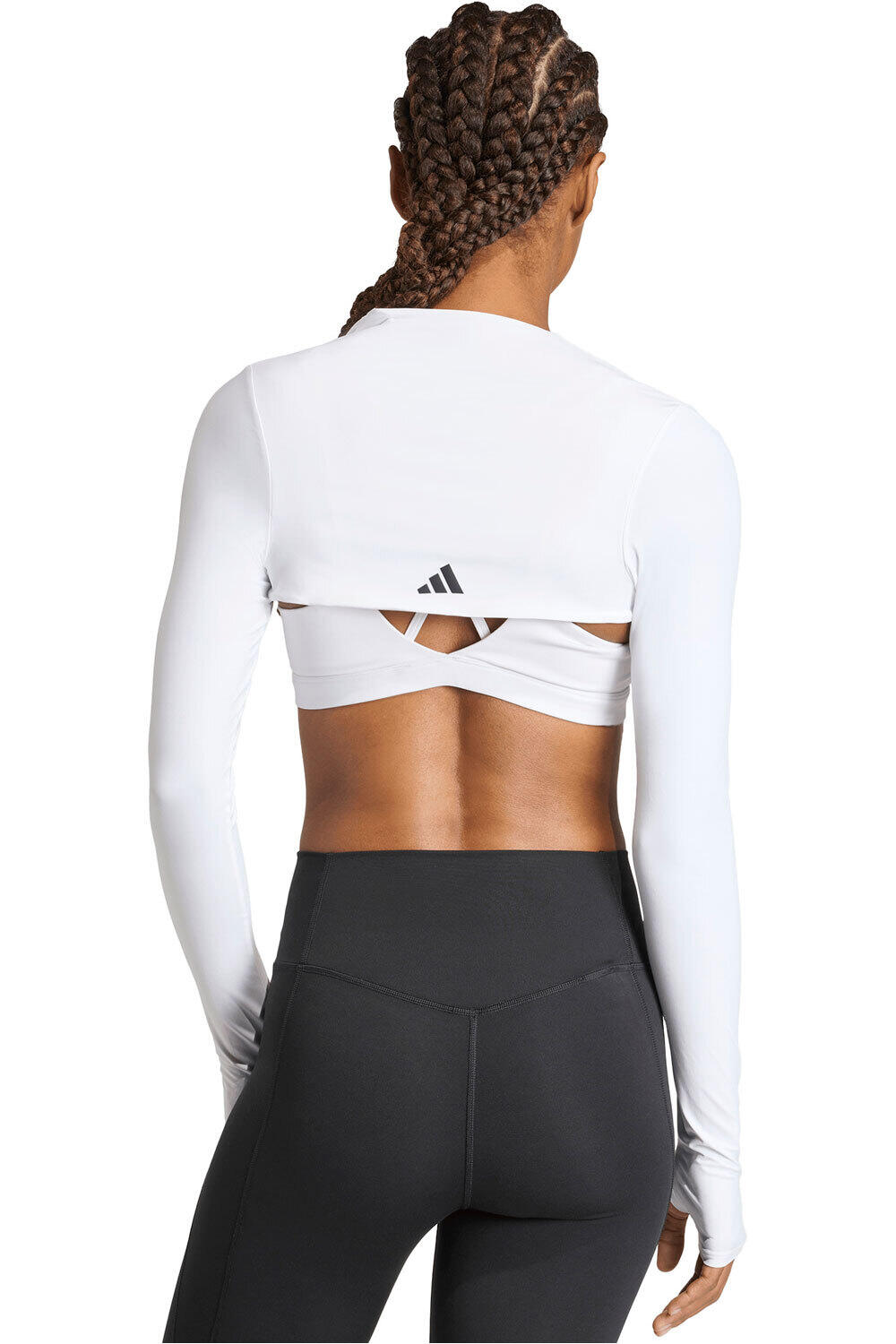 adidas sudaderas deportivas mujer BOLERO POWER ESSENTIALS CONTOUR vista trasera