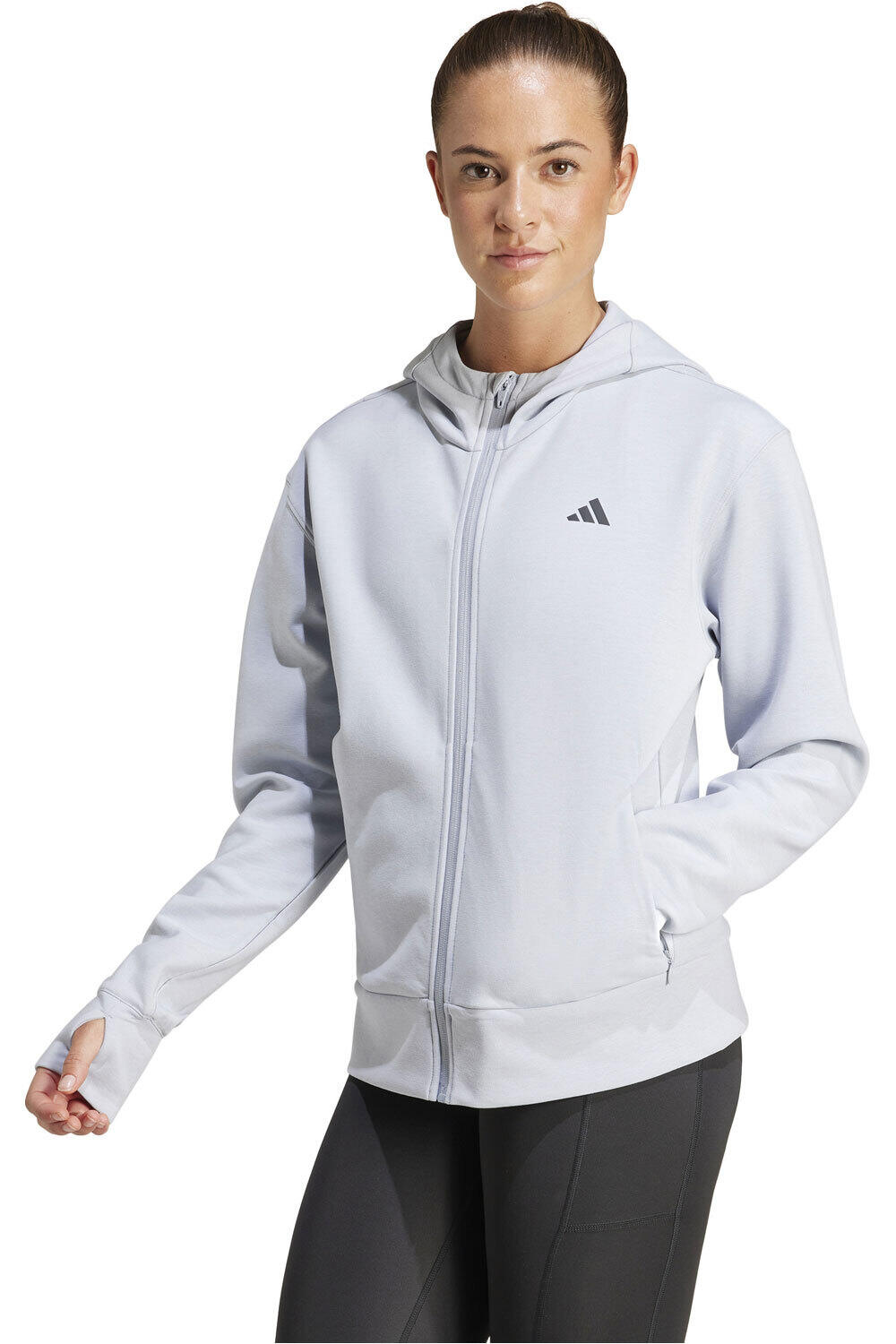adidas sudaderas deportivas mujer D4T FZ HOODIE vista frontal