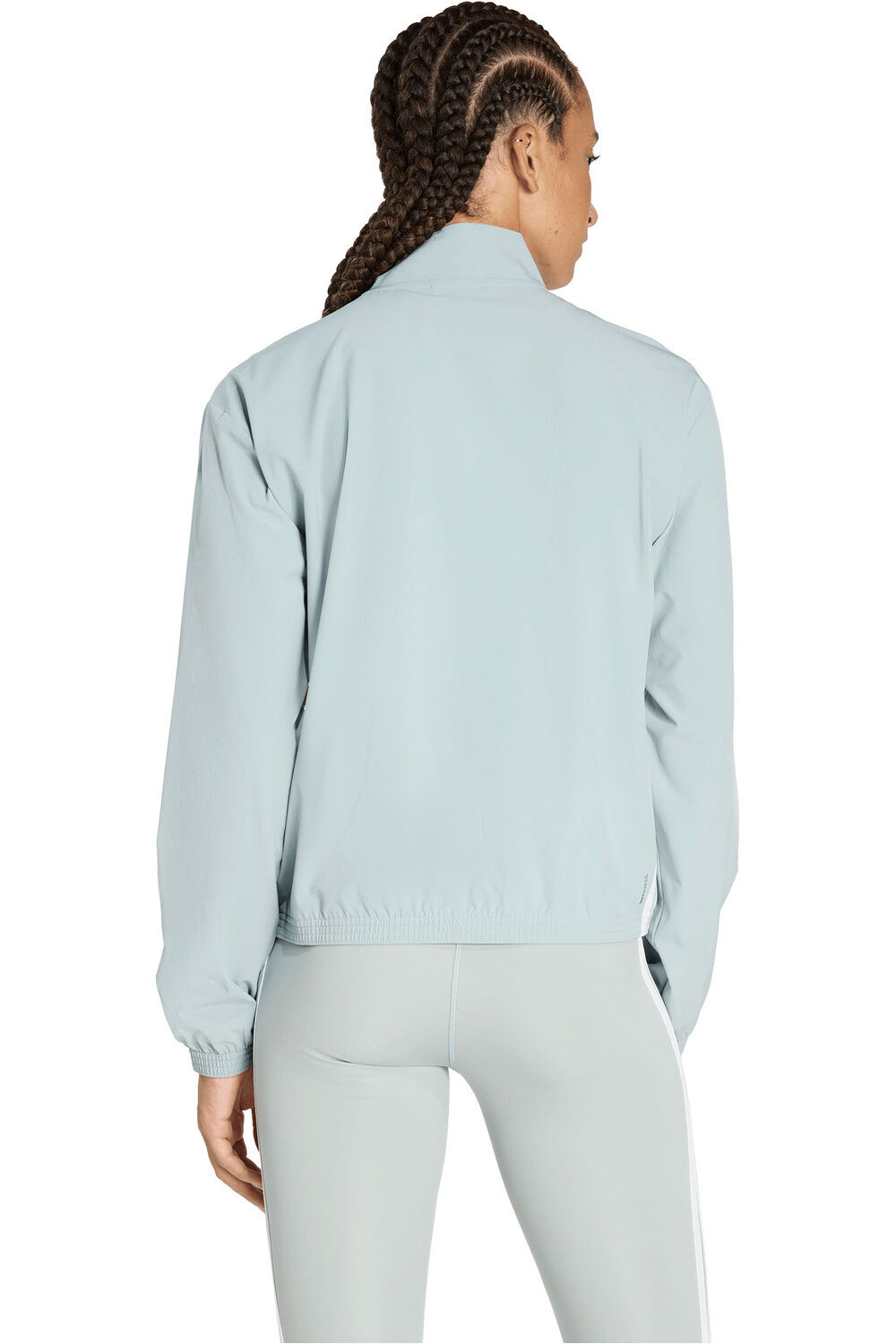 adidas sudaderas deportivas mujer ESSENTIALS WOVEN WARM-UP 3 BANDAS vista trasera