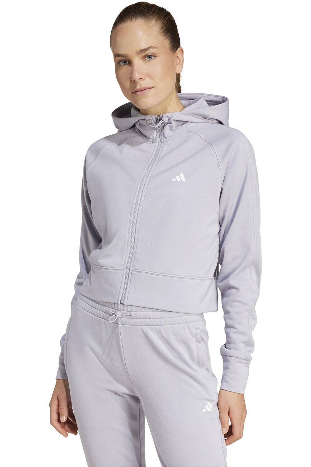 adidas sudaderas deportivas mujer W GG FZ HD vista frontal