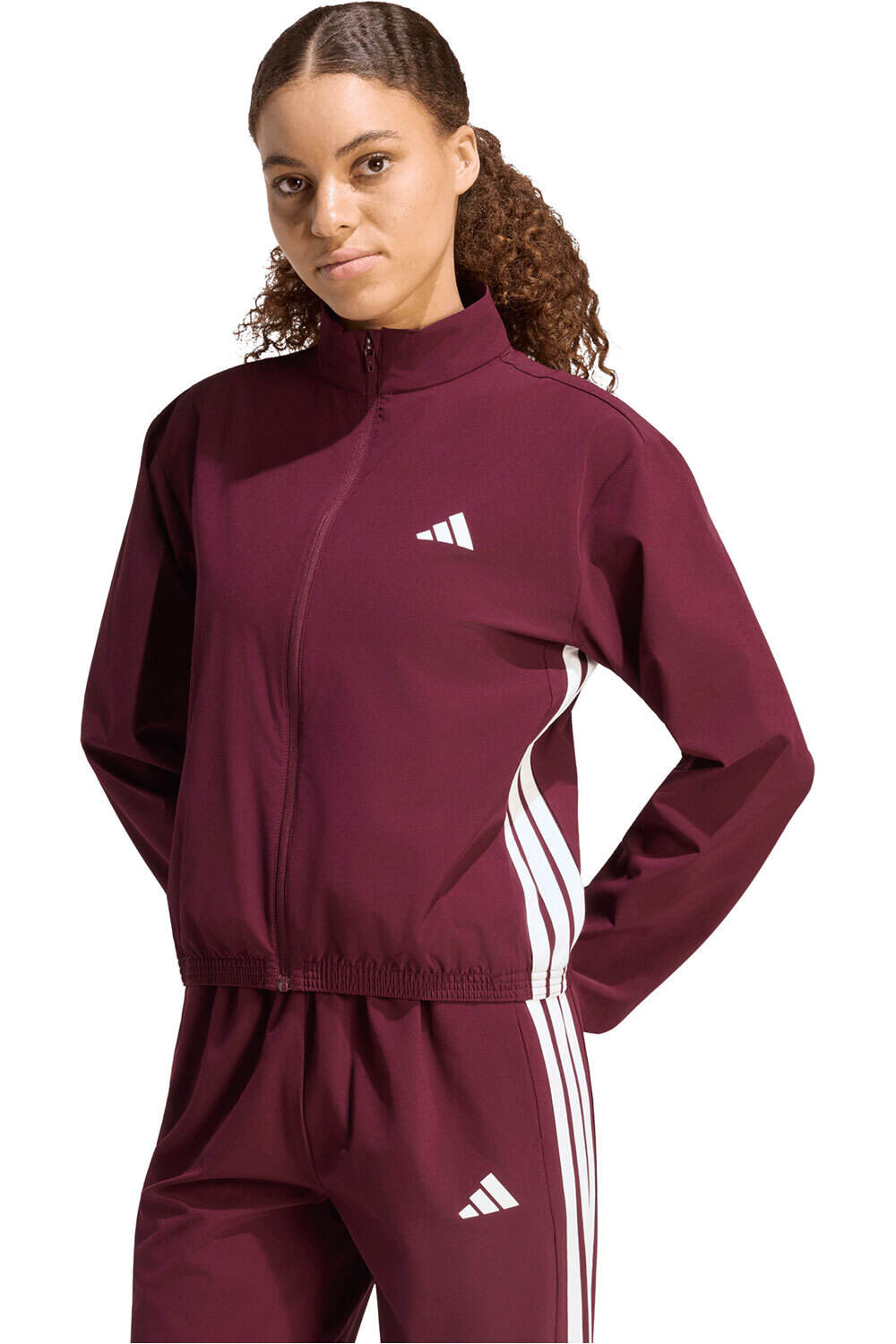 adidas sudaderas deportivas mujer WORKOUT ESSENTIALS 3-STRIPES vista frontal