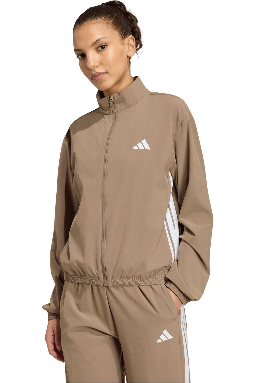 adidas sudaderas deportivas mujer WORKOUT ESSENTIALS 3-STRIPES vista frontal